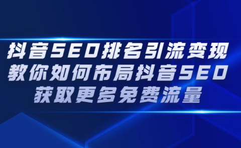 抖音SEO排名引流变现，教你如何布局抖音SEO获取更多免费流量