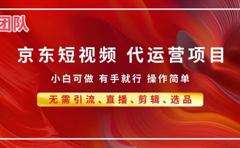 京东带货代运营，普通人翻身逆袭项目，小白有手就行，月入8000+