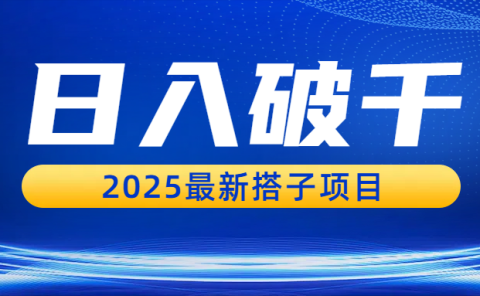 日入破千，2025最新搭子项目
