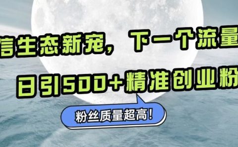 微信生态新宠小绿书:下一个流量洼地,粉丝质量超高,日引500+精准创业粉,