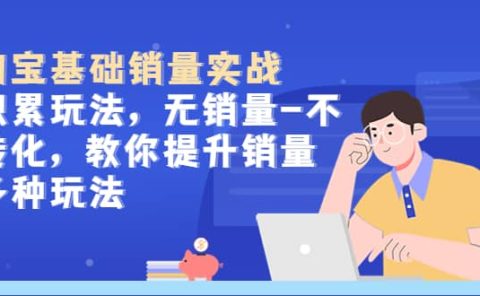 淘宝基础销量实战-积累玩法，无销量-不转化，教你提升销量多种玩法