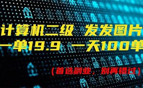 计算机二级，一单19.9 一天能出100单，每天只需发发图片（附518G资料）