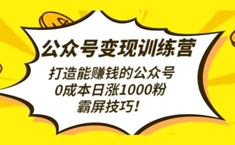 公众号变现训练营(第3期)