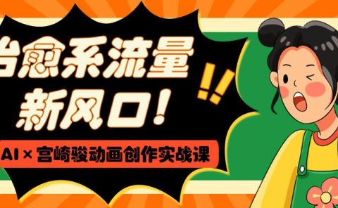 治愈系流量新风口!AI×宫崎骏动画创作实战课