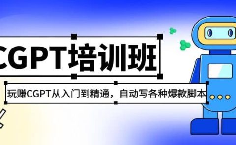 2023最新CGPT培训班：玩赚CGPT从入门到精通(3月23更新)
