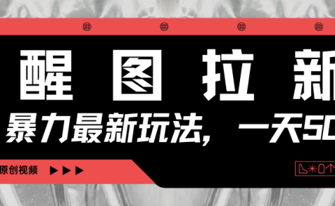 醒图拉新，暴力新玩法，光用手机三分钟制作一条视频，一天轻松500+
