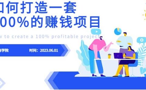 最新6月份《如何设计一套100%赚钱的项目系统》