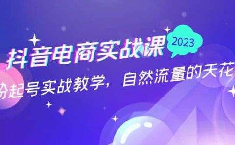 抖音电商实战课：0粉起号实战教学，自然流量的天花板（2月19最新）