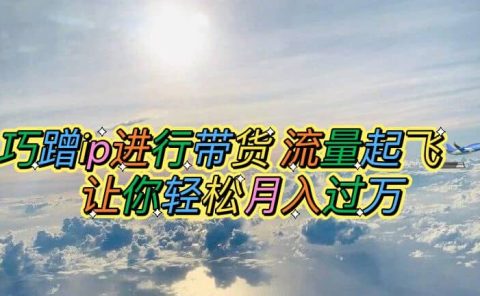 巧蹭ip进行带货,流量起飞,让你轻松月入过万