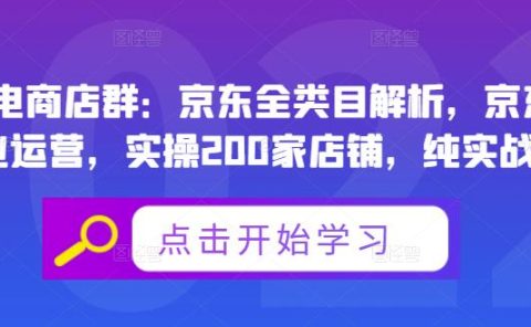 贝千电商店群:京东全类目解析,京东店群专业运营,实操200家店铺,纯实战经验