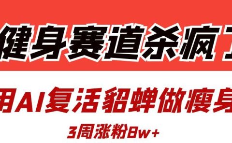 健身赛道杀疯了？我用AI复活貂蝉做瘦身操，3周涨粉8W