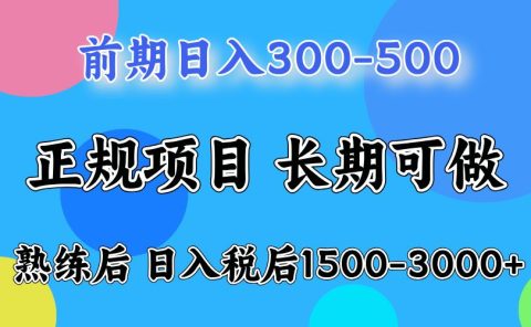 备战寒假，月入10万+，正规项目，常年可做