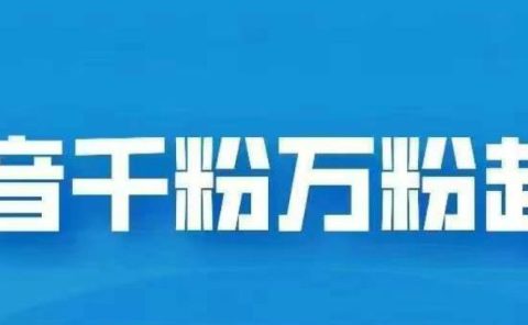 抖音千粉日入1000免费分享