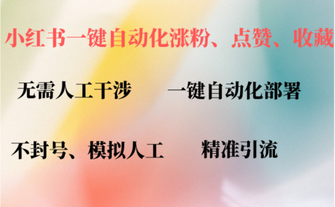 小红书自动评论、点赞、关注，一键自动化插件提升账号活跃度，助您快速涨粉