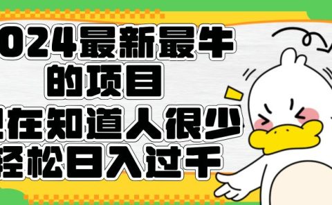 2024最新最牛的项目来了。短剧新风口，现在知道的人很少，团队快速裂变，轻松日入过千。