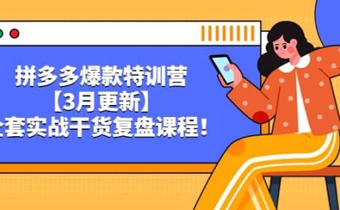 拼多多爆款特训营【3月更新】，全套实战干货复盘课程