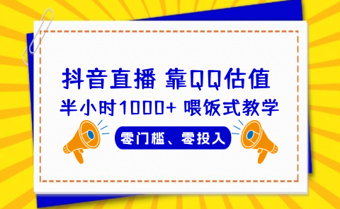 QQ号估值直播 半小时1000+,零门槛、零投入,喂饭式教学、小白首选