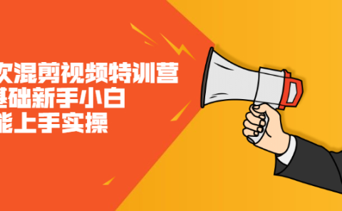 二次混剪视频特训营，0基础新手小白都能上手实操，两天开干