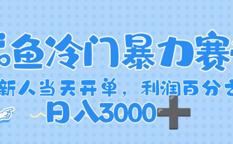 闲鱼冷门暴力赛道，一单 80%利润，新人轻松日入，1000+