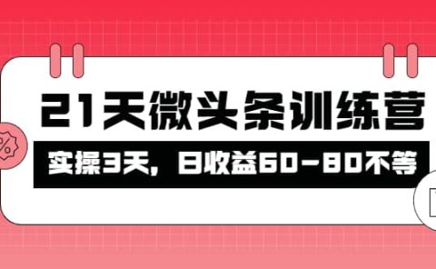 被忽视的微头条,21天微头条训练营