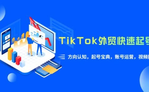 TikTok/外贸·快速起号课,方向认知,起号宝典,账号运营,视频拍摄(33节)