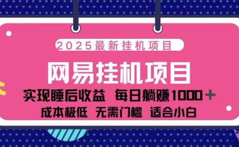 2025最新挂机项目 包稳定 包运行