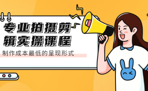 专业拍摄剪辑实操课程：制作成本最低的呈现形式