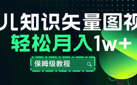 育儿知识矢量图视频，条条爆款，保姆级教程，月入10000+