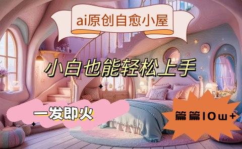 ai原创治愈小屋，小白也能轻松上手，一发即火，篇篇10w+
