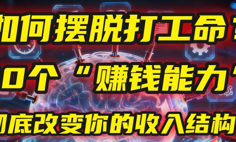 如何摆脱打工命？用10年总结10个“赚钱能力”，彻底改变你的收入结构！(2025必看)