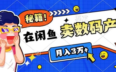 靠在闲鱼卖数码产品日入1000+技巧