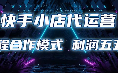 快手小店代运营 限时托管计划合作模式 利润五五分成