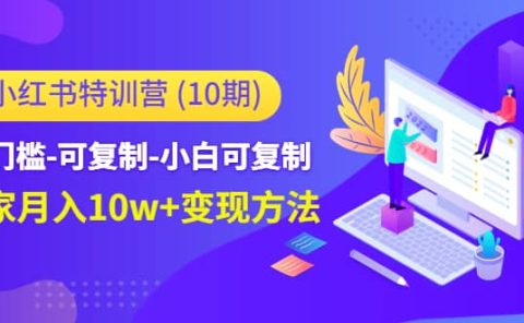 小红书特训营(第10期)低门槛-可复制-小白可复制