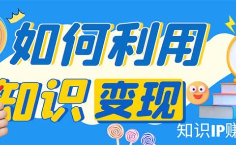 知识IP变现训练营:手把手带你如何做知识IP赚钱,助你逆袭人生