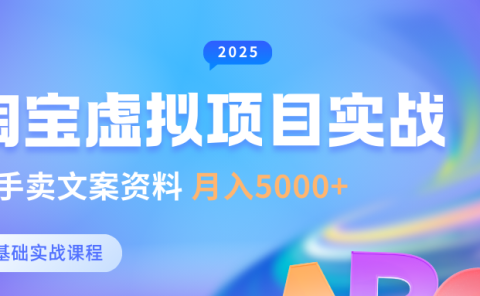 淘宝虚拟项目垂直玩法，新手卖文案资料，月入5000+