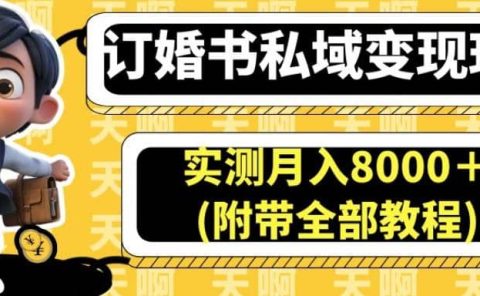 订婚书私域变现玩法,实测月入8000+(附带全部教程)【揭秘】