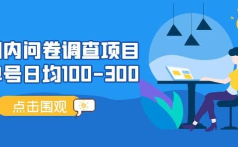 国内问卷调查项目，操作简单，时间灵活