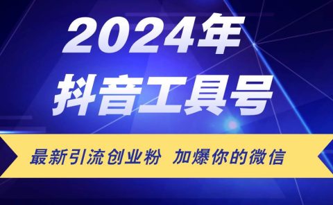 24年抖音最新工具号日引流300+创业粉,日入5000+