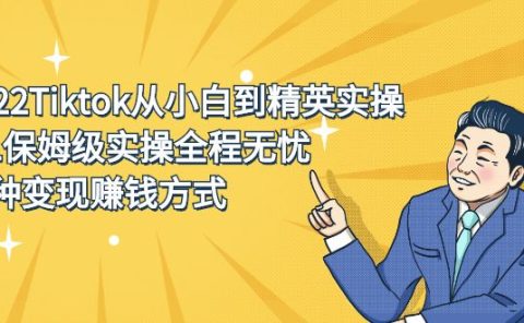 2022Tiktok从小白到精英实操特训营，带你掌握Tiktok账号运营