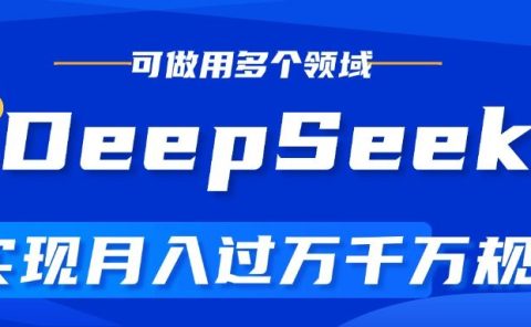 DeepSeek最全玩法,利用AI实现月入过万,玩转所有项目