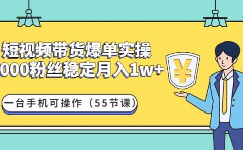 短视频带货爆单实操：一台手机可操作（55节课）