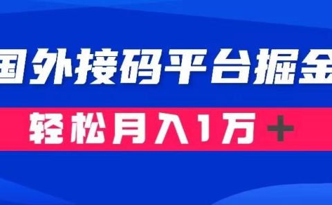 通过国外接码平台掘金卖账号: 单号成本1.3,利润10+,轻松月入1万+