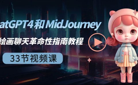 ChatGPT4 和 MidJourney AI 绘画聊天革命性指南教程-33节视频课-中英字幕