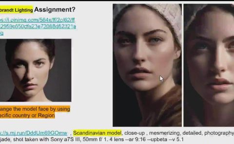 Midjourney v5 ChatGPT 和 Bard AI人工智能人像摄影大师班-15节-中英字幕