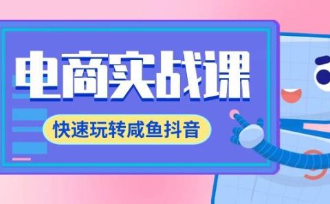 电商实战课，快速玩转咸鱼抖音，全体系全流程精细化咸鱼电商运营-71节课