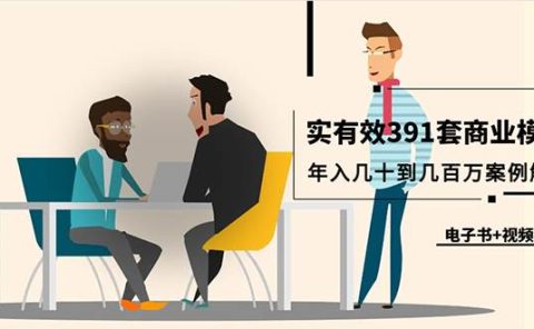 真实有效391套商业模式，年入几十到几百万案例解析（电子书+视频+图文）