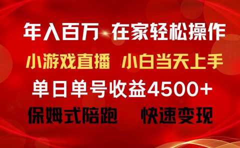 年入百万 普通人翻身项目 ，月收益15万+，不用露脸只说话直播找茬类小游...