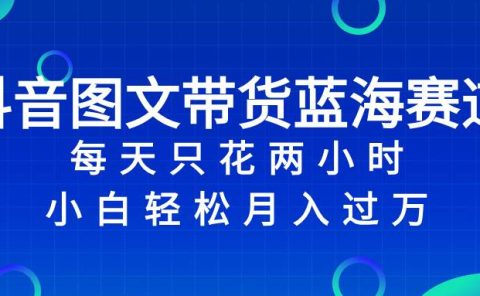 抖音图文带货蓝海赛道，每天只花2小时，小白轻松过万