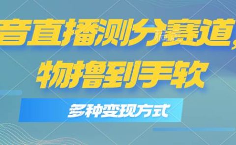 抖音直播测分赛道,多种变现方式,轻松日入1000+