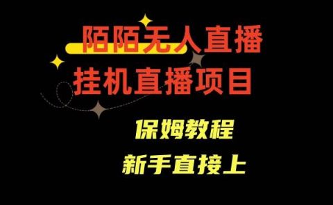 陌陌无人直播,通道人数少,新手容易上手